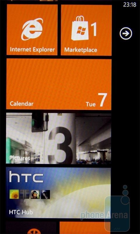 Интуитивный интерфейс HTC 7 Mozart\