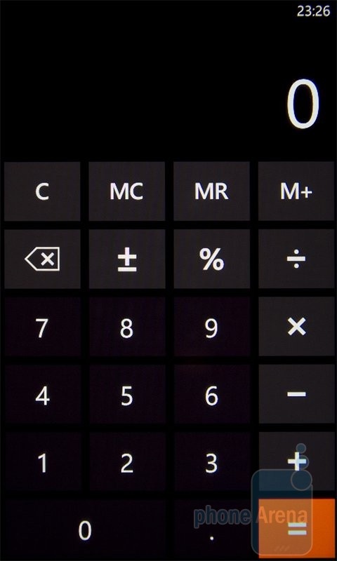 Калькулятор на HTC 7 Mozart\