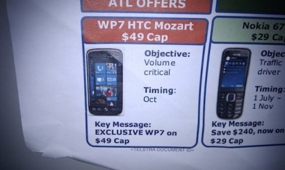 HTC Mozart - новый смартфон на базе Windows Phone 7 появится в октябре?