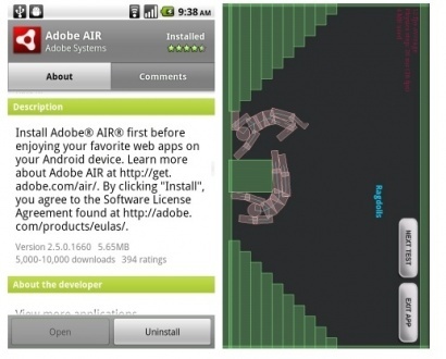 Adobe AIR стал доступен для Android смартфонов