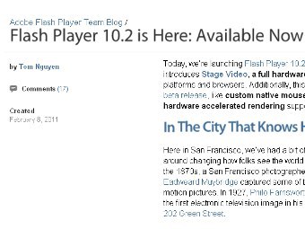 Adobe отложила выход Flash Player для Android-планшетов