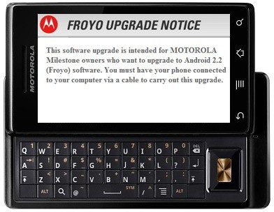 Вышло обновление Android 2.2 для Motorola Milestone
