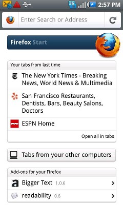 Вышел браузер Firefox 4 для Android и Maemo