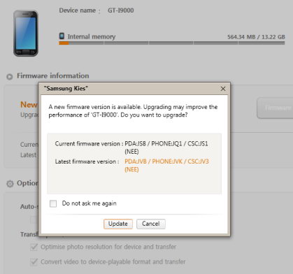 Android 2.3.3 Gingerbread пришла на Samsung Galaxy S (I9000)