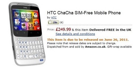 Продажи Facebook-фонов HTC ChaCha и Salsa стартуют в конце июня