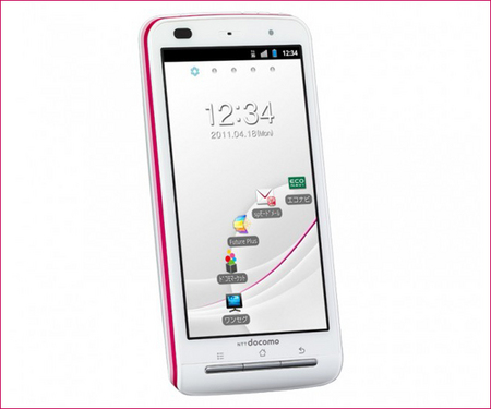 NTT DoCoMo P-07C: дамский смартфон с 4,3-дюймовым дисплеем