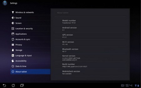 ASUS Eee Transformer обновился до Android 3.1