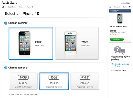 Стартовал предзаказ iPhone 4S