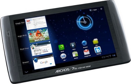 Недорогой планшет Archos 70b с Android Honeycomb выйдет в январе