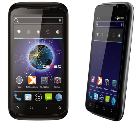 teXet TM-5204 и TM-4504: смартфоны на платформе Android 4.0
